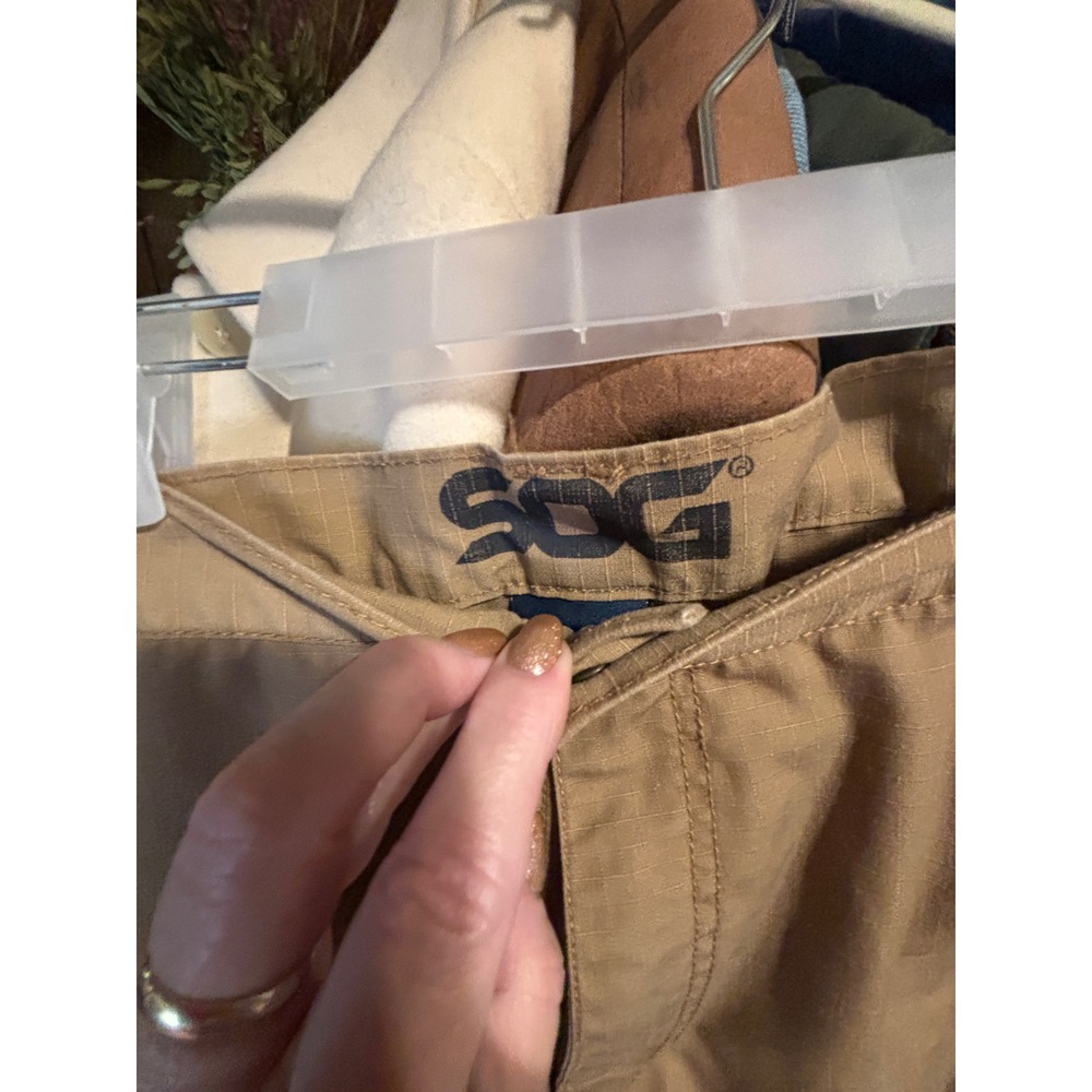 SOG Tactical Operator Cargo Pants Mens Utility Workwear Khaki Outdoor - Picture 4 of 6